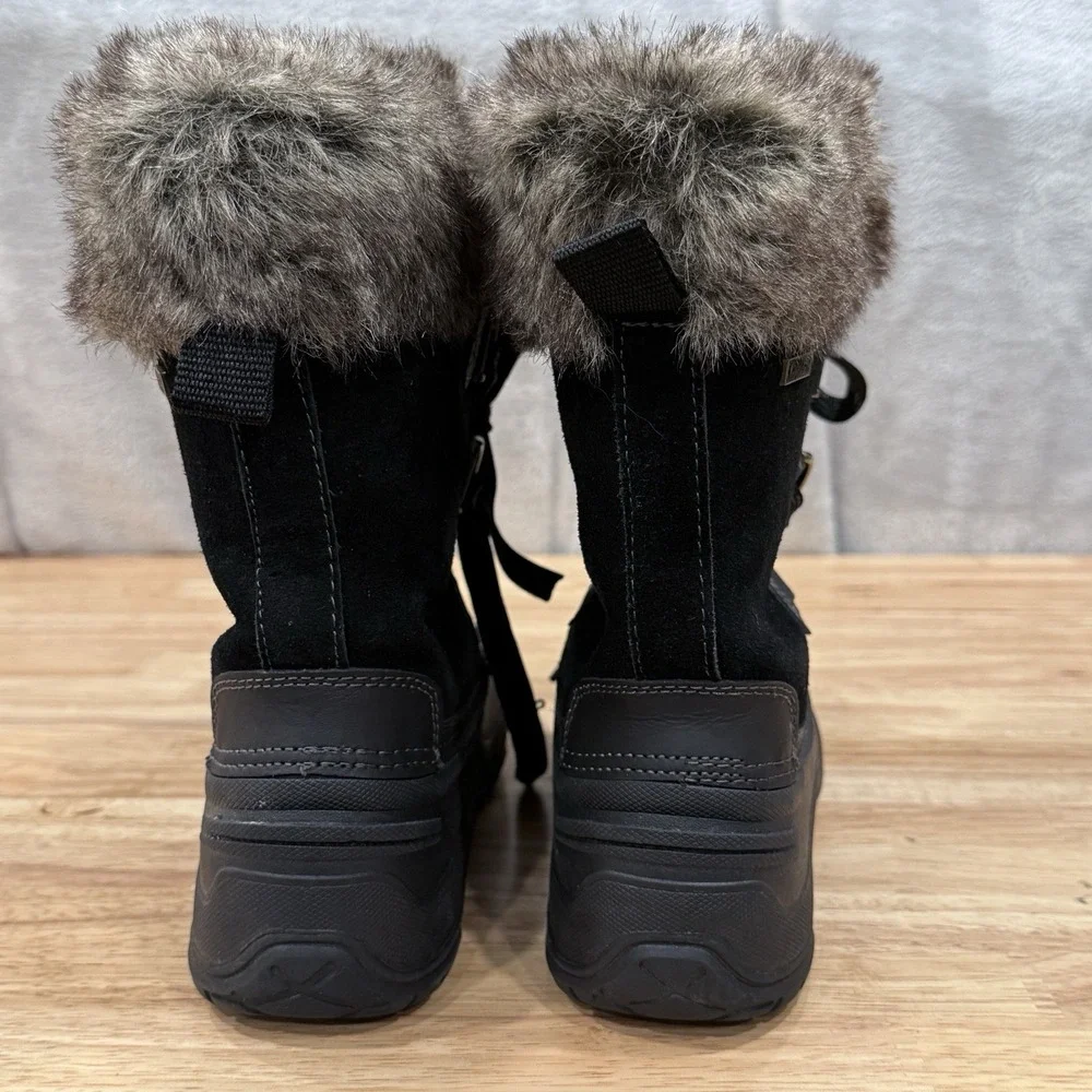 KHOMBU Boots Women's Size 6M Faux Fur Black #1056065 Slope Winter Outdoors
